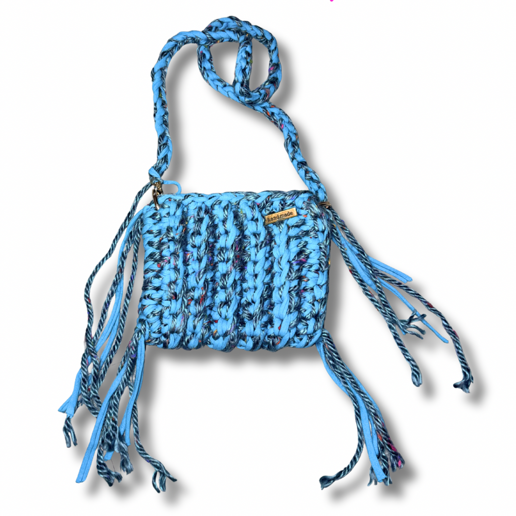 Turquoise Tide Crochet handbag