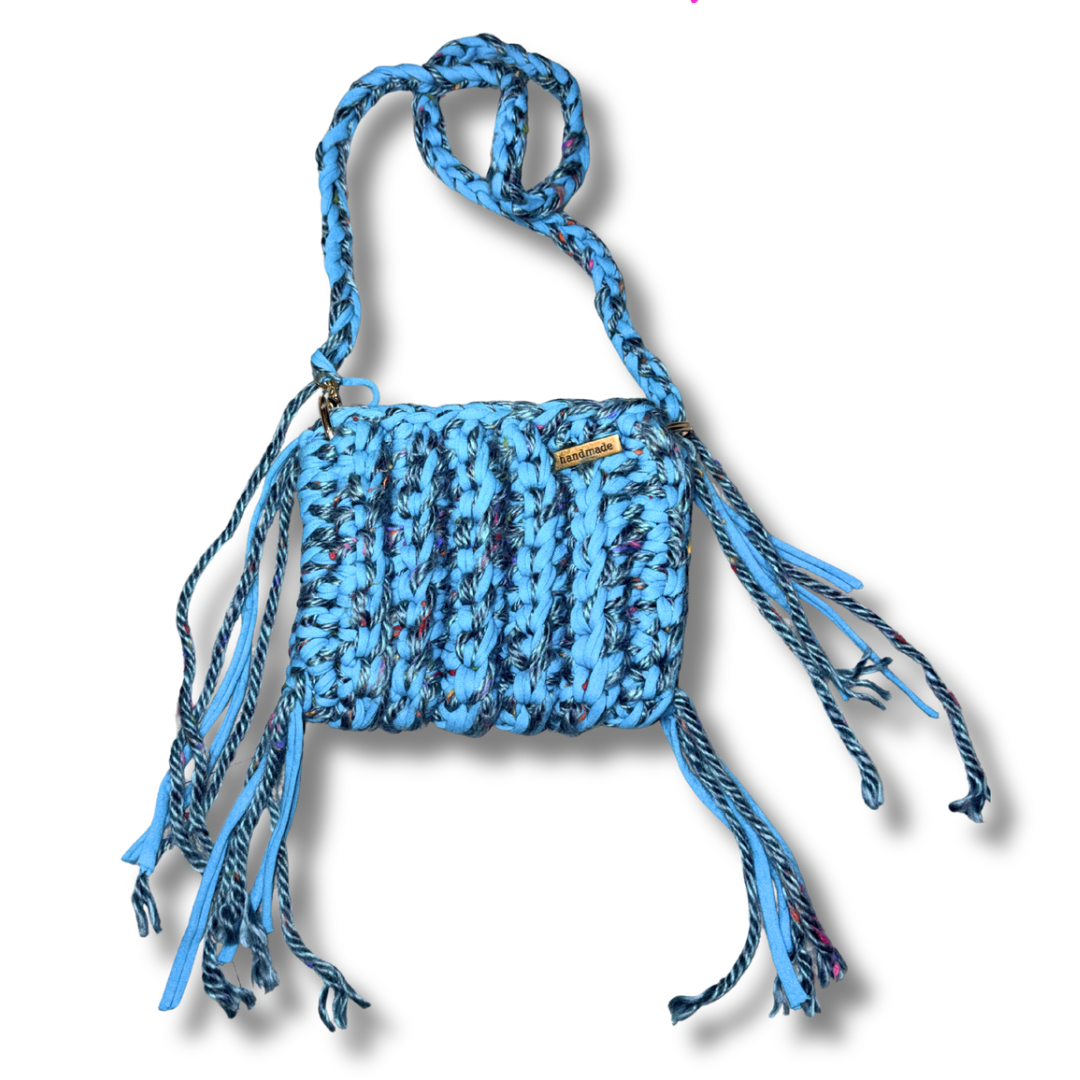 Turquoise Tide Crochet handbag