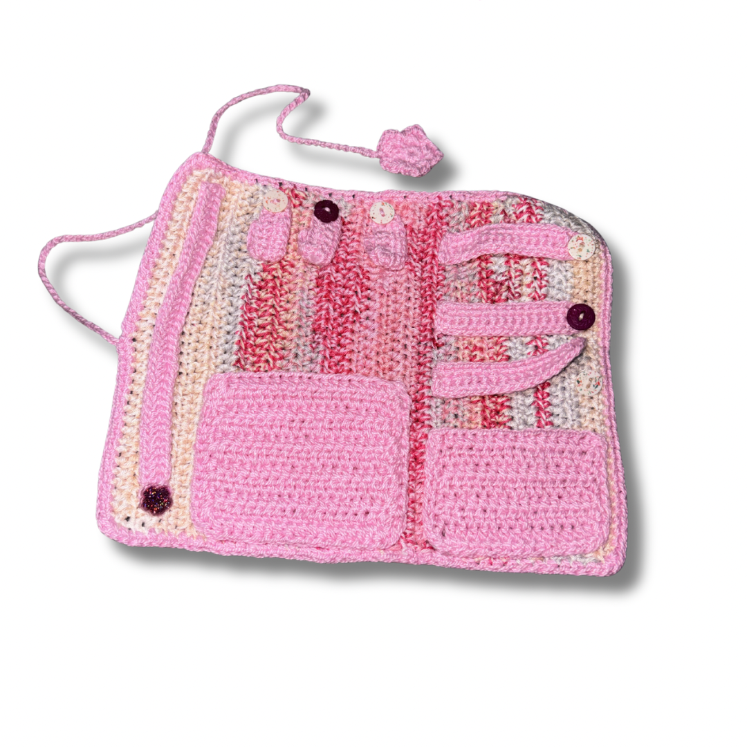 Pink Crochet Jewelry Organizer