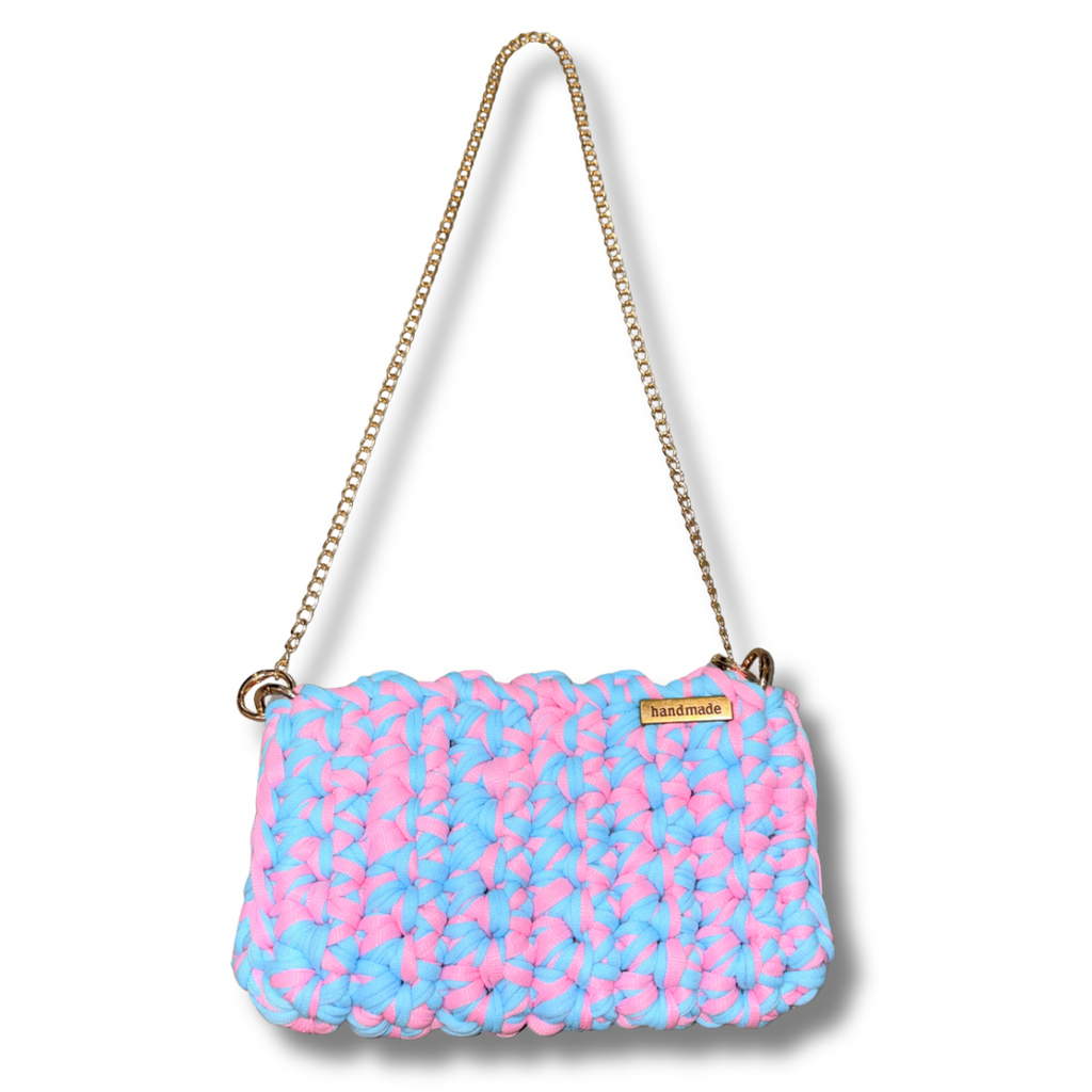 Cotton Candy Crochet Handbag