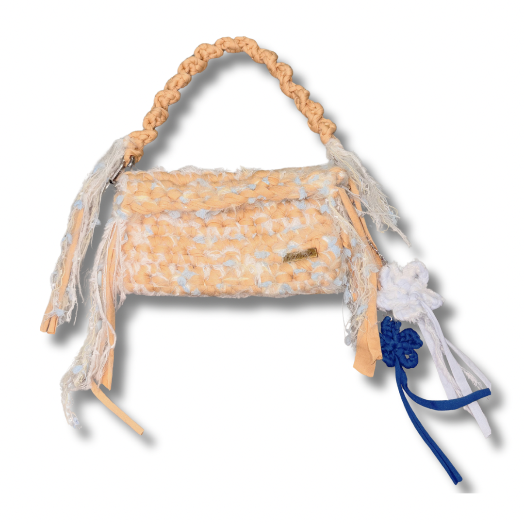 Costal Linen Crochet Handbag